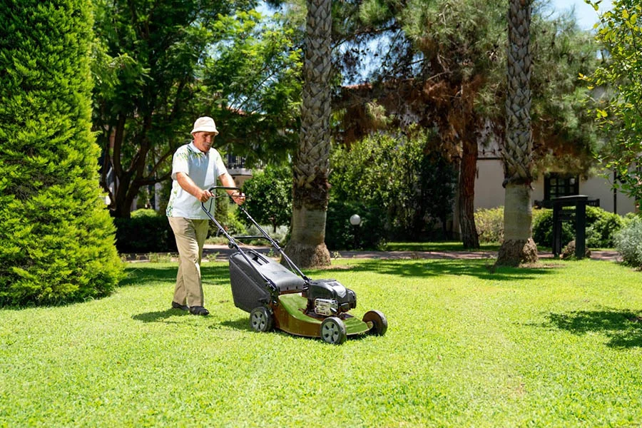 compact electric lawn mower